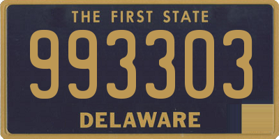 DE license plate 993303