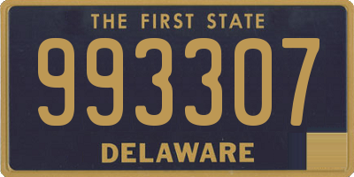 DE license plate 993307