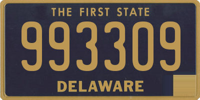 DE license plate 993309