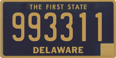 DE license plate 993311