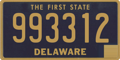 DE license plate 993312