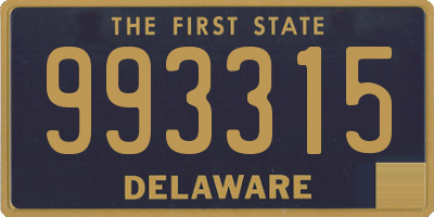 DE license plate 993315