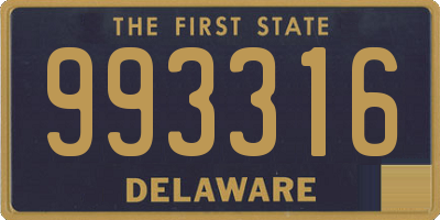 DE license plate 993316