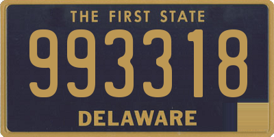 DE license plate 993318