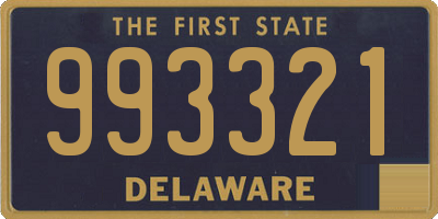 DE license plate 993321