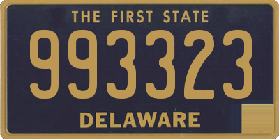 DE license plate 993323