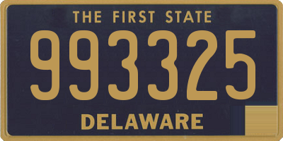 DE license plate 993325