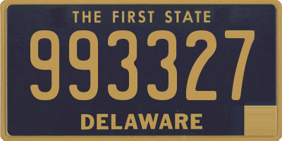 DE license plate 993327