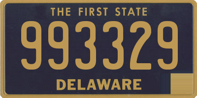 DE license plate 993329