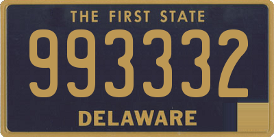 DE license plate 993332