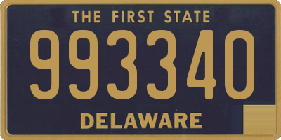 DE license plate 993340