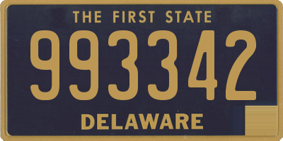 DE license plate 993342