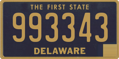 DE license plate 993343