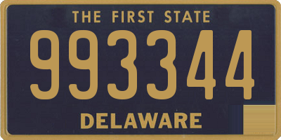 DE license plate 993344