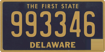 DE license plate 993346