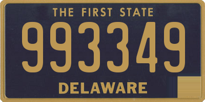 DE license plate 993349