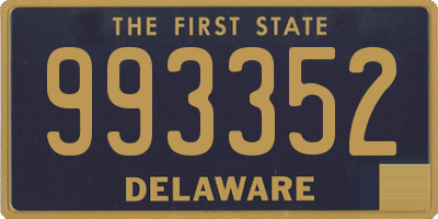 DE license plate 993352