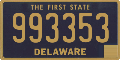 DE license plate 993353