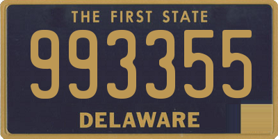 DE license plate 993355