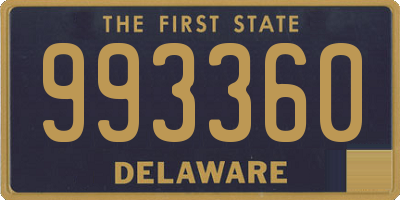 DE license plate 993360