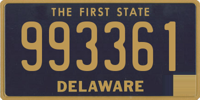 DE license plate 993361