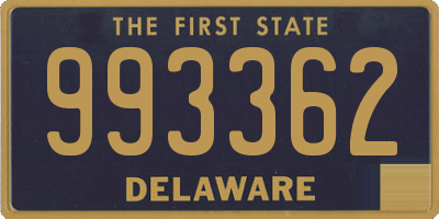 DE license plate 993362