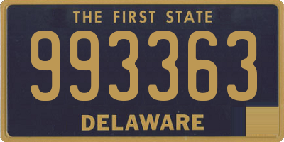 DE license plate 993363