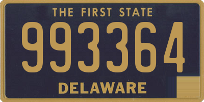 DE license plate 993364