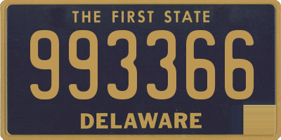 DE license plate 993366