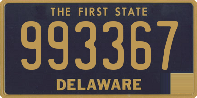 DE license plate 993367