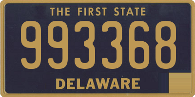 DE license plate 993368