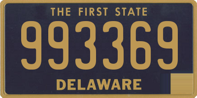 DE license plate 993369