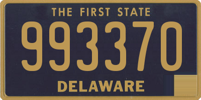 DE license plate 993370