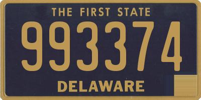 DE license plate 993374