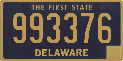 DE license plate 993376