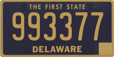 DE license plate 993377