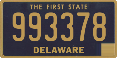 DE license plate 993378