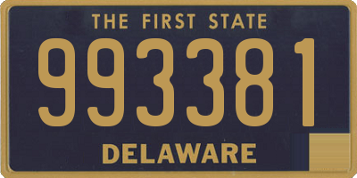 DE license plate 993381