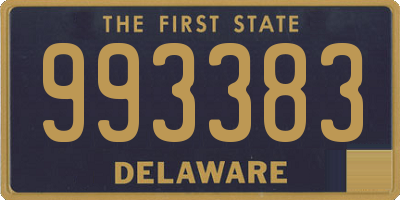 DE license plate 993383