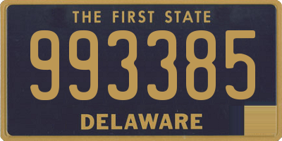 DE license plate 993385