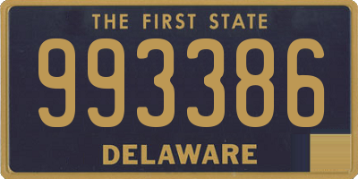 DE license plate 993386