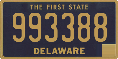 DE license plate 993388