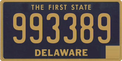 DE license plate 993389