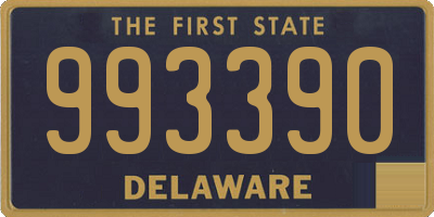 DE license plate 993390