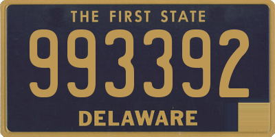 DE license plate 993392