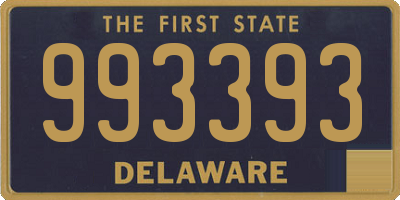 DE license plate 993393