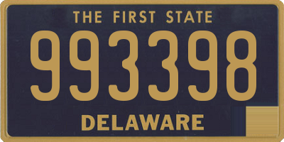 DE license plate 993398