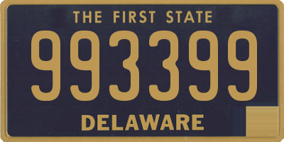 DE license plate 993399