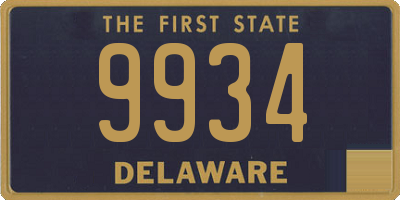 DE license plate 9934