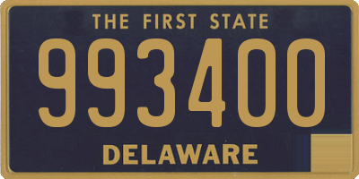 DE license plate 993400